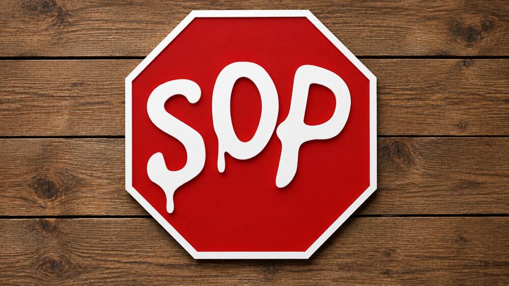 Funny SOP STOP Sign TV Show Decoration Plaque